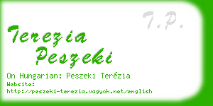 terezia peszeki business card