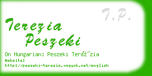 terezia peszeki business card